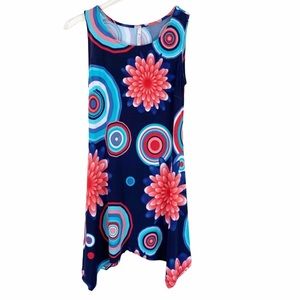 42 Pops Asymmetrical Retro Disco Shift Dress